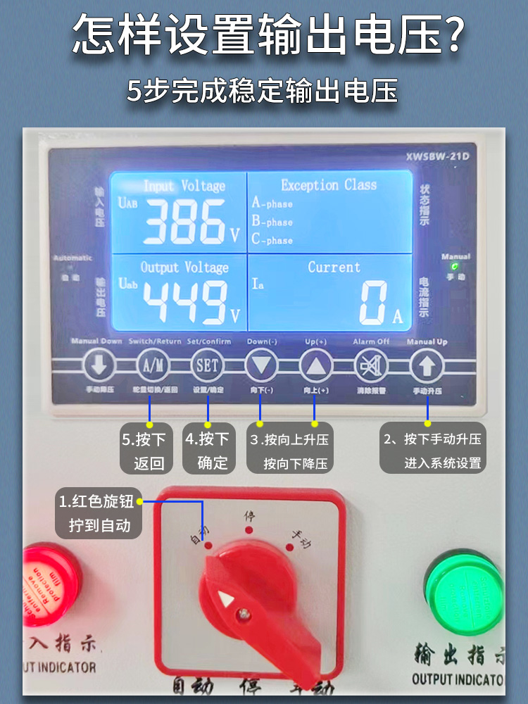 電動柱式調壓器操作面板